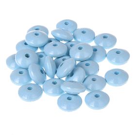 Wooden lenses 14mm - 50 pieces 'baby blue' 13 in stock 